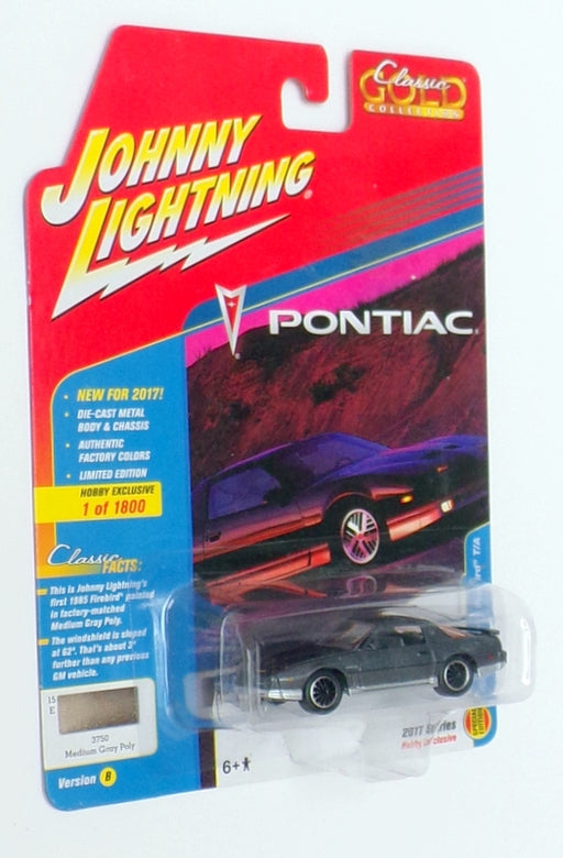 Johnny Lightning 1/64 Scale JLCG011 - 1985 Pontiac Firebird - Med Gray Poly