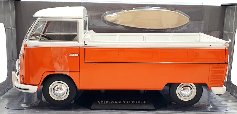 Solido 1/18 Scale S1806701 Volkswagen VW T1 Pick Up 1950 - Orange/White