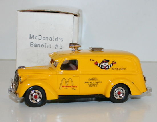 DURHAM CLASSICS 1/43 - 1939 FORD PANEL DELIVERY McDONALDS BENEFIT #3 - 1 OF 200