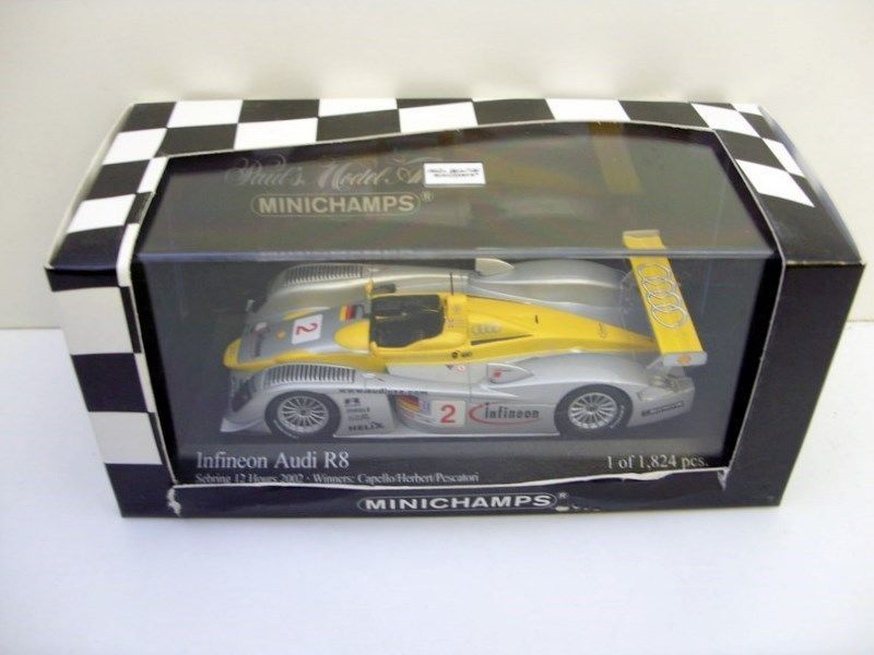 MINICHAMPS 1/43 400 021392 INFINEON AUDI R8 SEBRING 2002