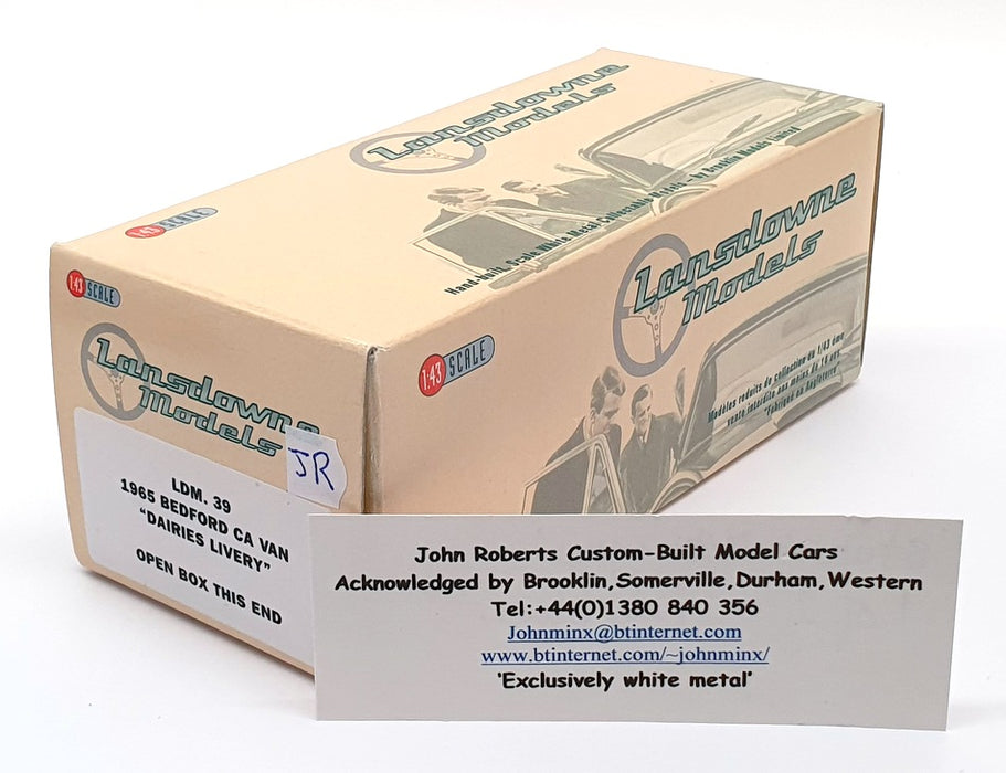 Lansdowne Models 1/43 Scale LDM39 - 1965 Bedford CA Stutely Motorcycles REWORKED
