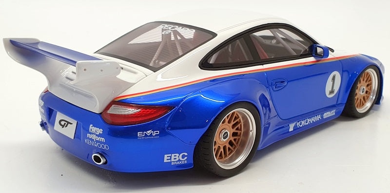 GT Spirit 1/18 GT797 - 2018 Porsche 911 997 Old & New Body Kit - Blue/White