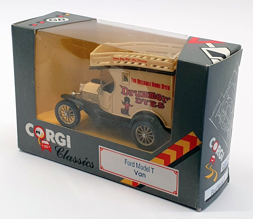 Corgi 9cm Long Diecast C865/2 - Ford Model T Van - Drummer Dyes