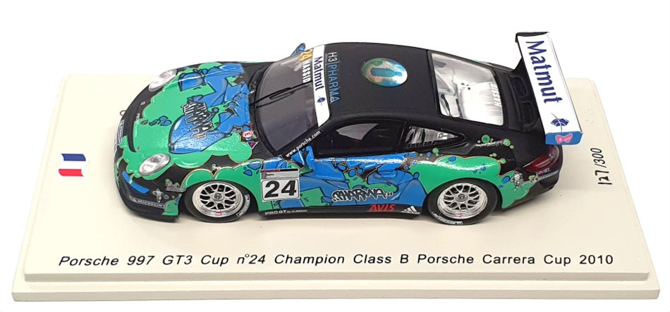 Spark 1/43 Scale SF069 - Porsche 997 GT3 Cup #24 Champ Class B Carrera Cup 2010