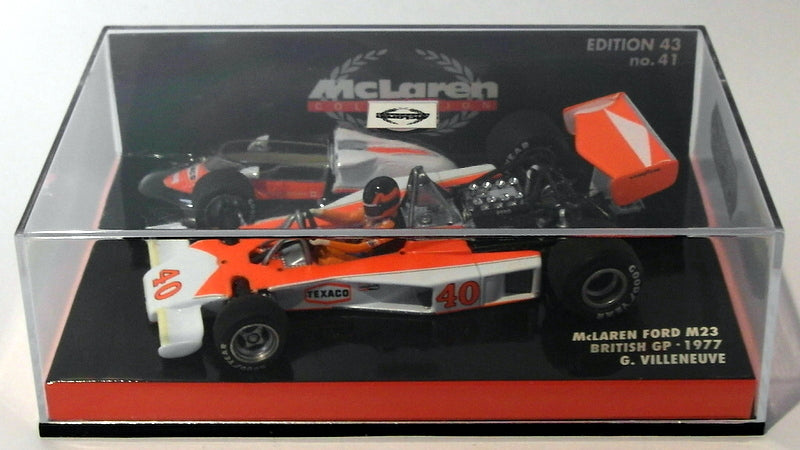 Minichamps 1/43 Scale 530 774340 - F1 McLaren Ford M23 British GP #40 Villeneuve