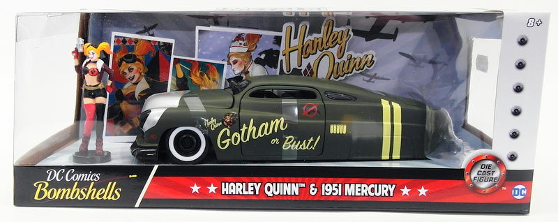 Jada 1/24 Scale 30456 - Harley Quinn & 1951 Mercury - DC Comics Bombshells
