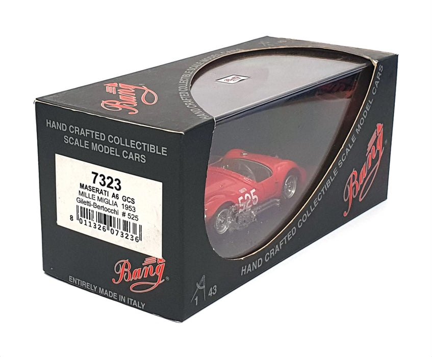 Bang 1/43 Scale 7323 - Maserati A6 GCS Mille Miglia 1953 #525 Giletti/Bertocchi