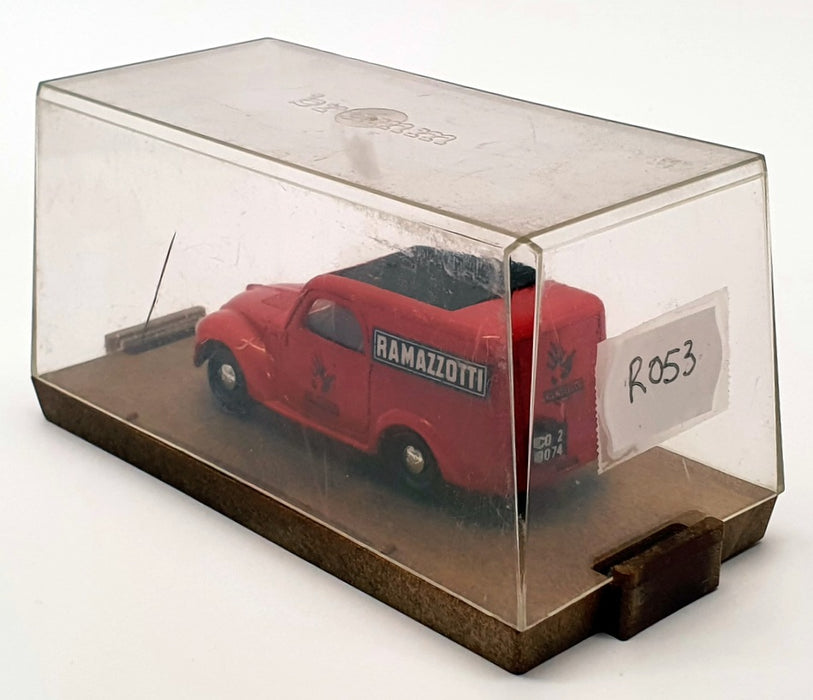 Brumm 1/43 Scale Diecast R053 - Fiat 500 Van Ramazzotti - Red