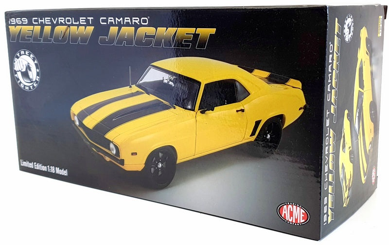 ACME 1/18 Scale Model Car A1805719 - 1969 Chevrolet Camaro - Yellow Jacket