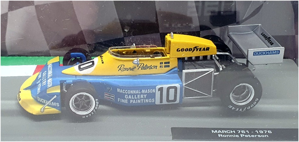 Altaya 1/43 Scale AT301122E - F1 1976 March 761 R. Peterson - Blue/Yellow