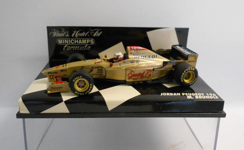MINICHAMPS F1 1/43 Scale - 430 960012 JORDAN PEUGEOT 196 M.BRUNDLE