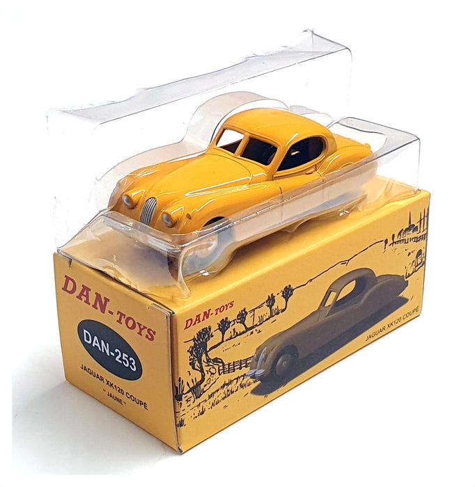 Dan Toys Appx 9.5cm Long Diecast DAN-253 - Jaguar XK120 Coupe - Yellow