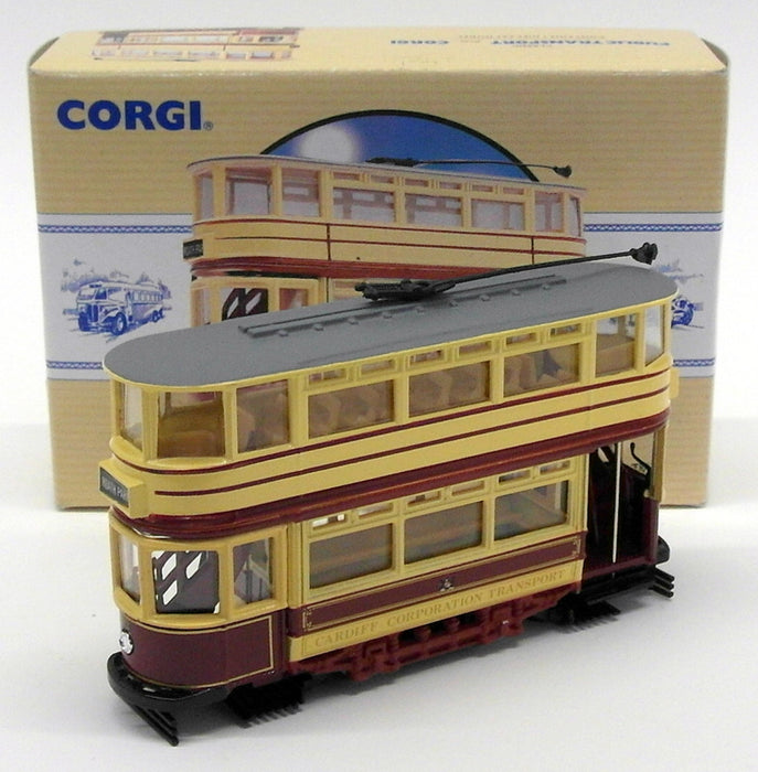 Corgi 1/76 Scale Diecast Model Bus 97264 - Double Deck Tram - Cardiff