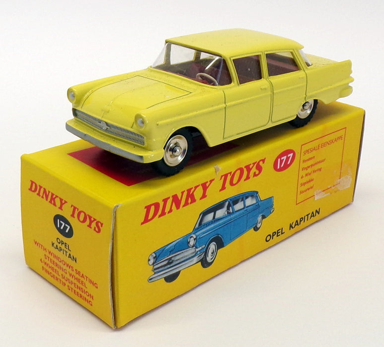 Atlas Editions Dinky Toys Model Car 177 - Opel Kapitan - Yellow