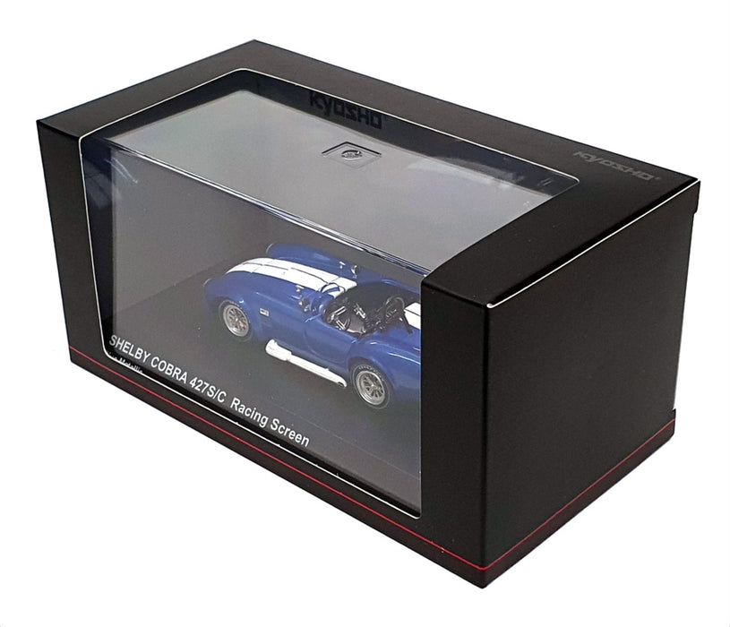 Kyosho 1/43 Scale 03019MBL - Shelby Cobra 427S/C Racing Screen - Met Blue