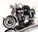 Maisto 1/18 Scale 39757 -  Harley Davidson 1958 FLH Duo-Glide - Ivory/Black