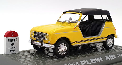 Altaya 1/43 Scale Diecast 161137 - 1968 Renault 4 Plein Air - Yellow/Black