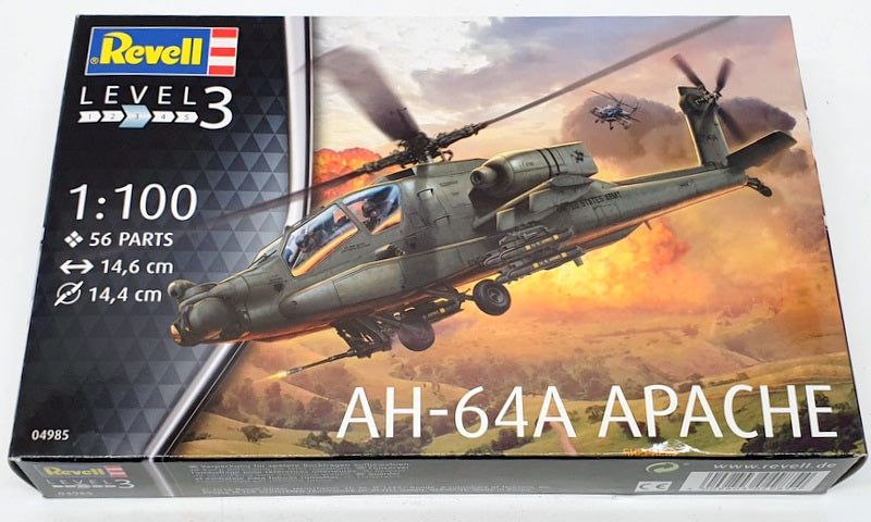 Revell 1/100 Scale Model Aircraft Kit 04985 - AH-64 Apache