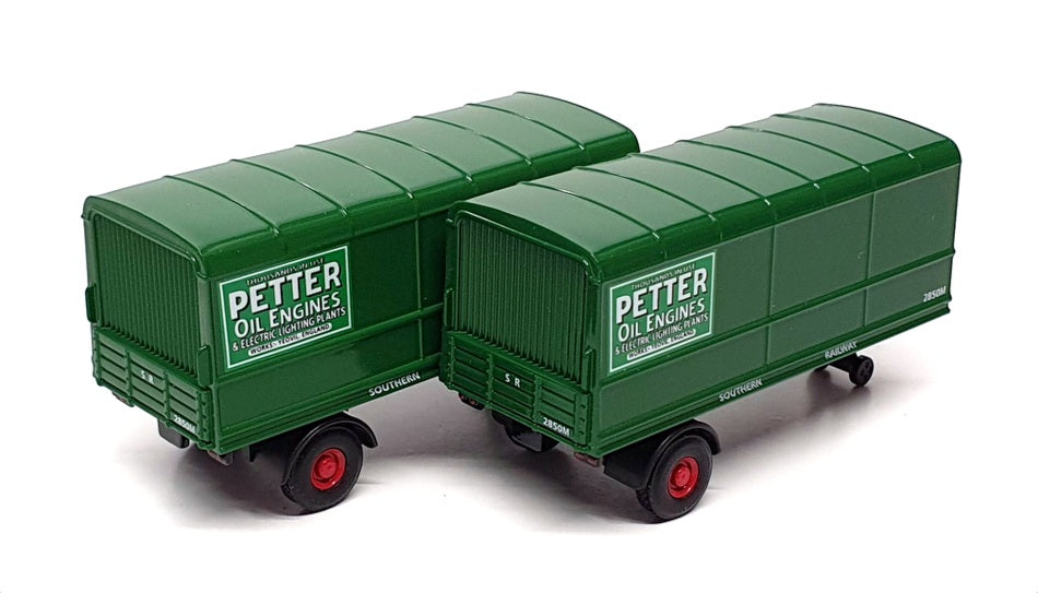 Oxford 1/76 Scale 76MH008T - Southern Trailer 2x Petter Oil Engines - Green