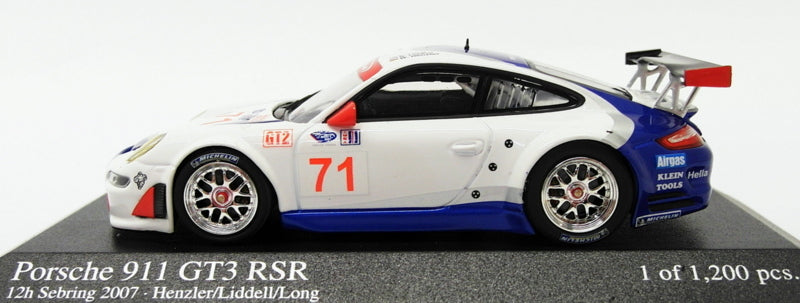Minichamps 1/43 Scale 400 076471 - Porsche 911 GT3 RSR 12H Sebring 2007