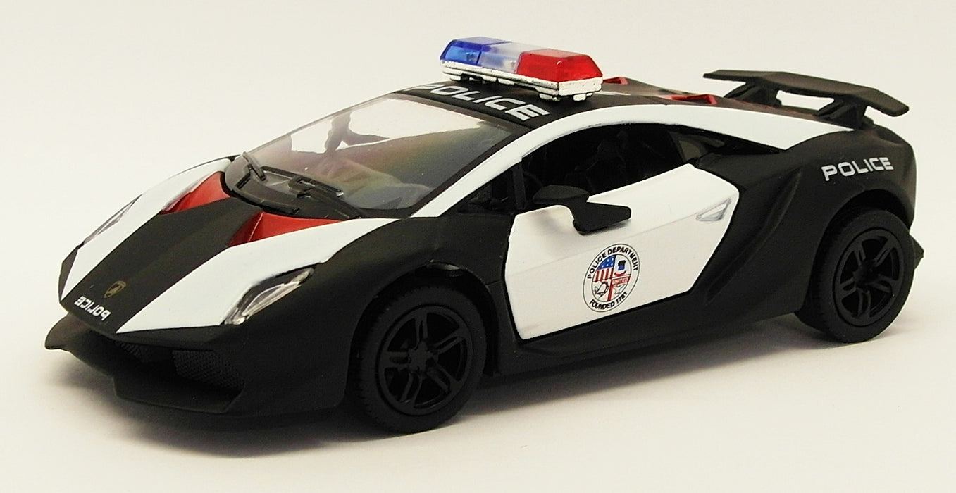 Lamborghini Sesto Elemento - Police - Kinsmart Pull Back & Go Metal Model Car