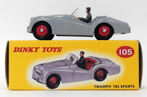 Atlas Editions Dinky Toys 105 - Triumph TR2 Sports - Grey