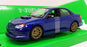 Welly 1/24-27 Scale Model Car 22487NS-W - Subaru Impreza WRX STI - Blue