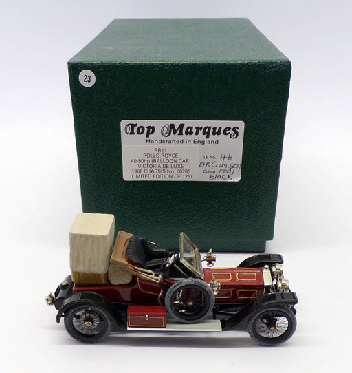 Top Marques 1/43 Scale RR11 - 1908 Rolls Royce 40-50hp - Red/Black