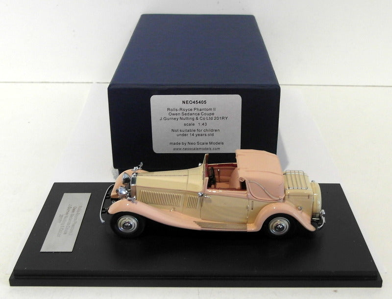 NEO 1/43 Scale Resin Model NEO45405 - Rolls Royce Phantom II Owen Sedanca Coupe