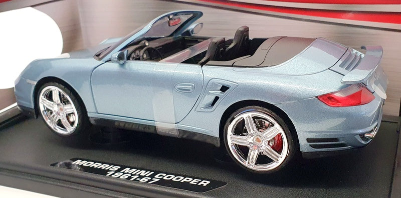 Motor Max 1/18 Scale Diecast 73183 - Porsche 911 Turbo Cabriolet - Met Blue