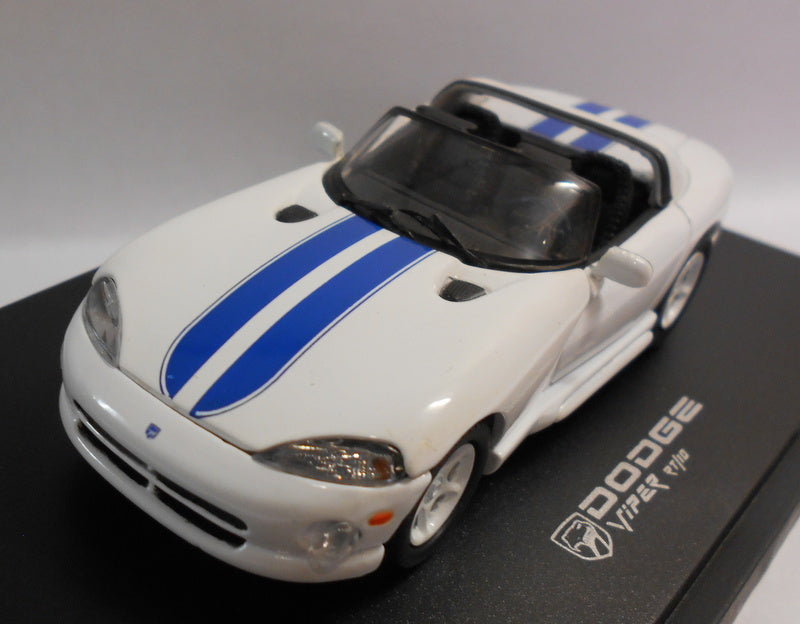 Eagle Race 1/43 Scale Diecast Model 620004 DODGE VIPER RT/10 1996 WHITE/BLUE