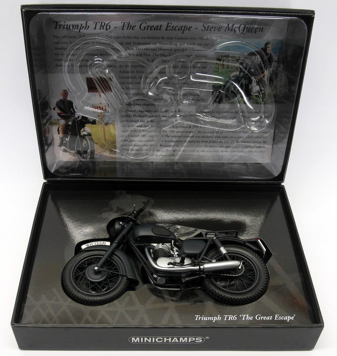 Minichamps 1/12 Scale Diecast 122 133500 Triumph TR6 Steve McQueen Great Escape