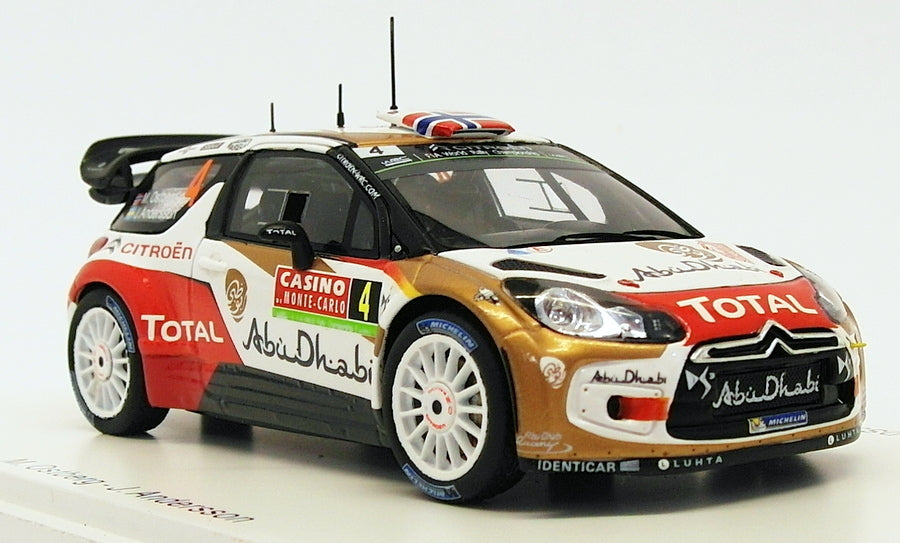Spark 1/43 Scale S3789 - Citroen DS3 WRC #4 - 5th Monte Carlo 2014