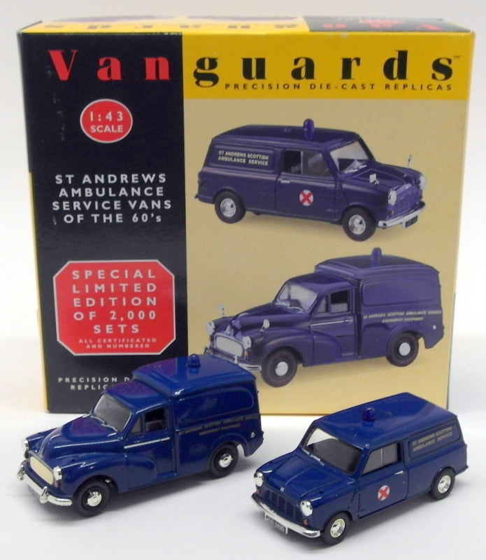 Vanguards 1/43 Scale Set ST1002 - Austin Mini & Morris Minor Scottish Ambulance