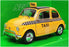Welly NEX 1/24 Scale Diecast 22515TI-W - Nuova Fiat 500 Taxi - Yellow