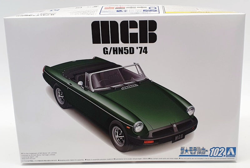 Aoshima 1/24 Scale Model Car Kit 56868 - MGB MK3 BLMC G/HN '74