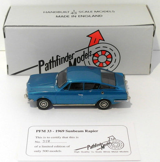 Pathfinder Models 1/43 Scale PFM33  - 1969 Sunbeam Rapier Met Blue 1 Of 500