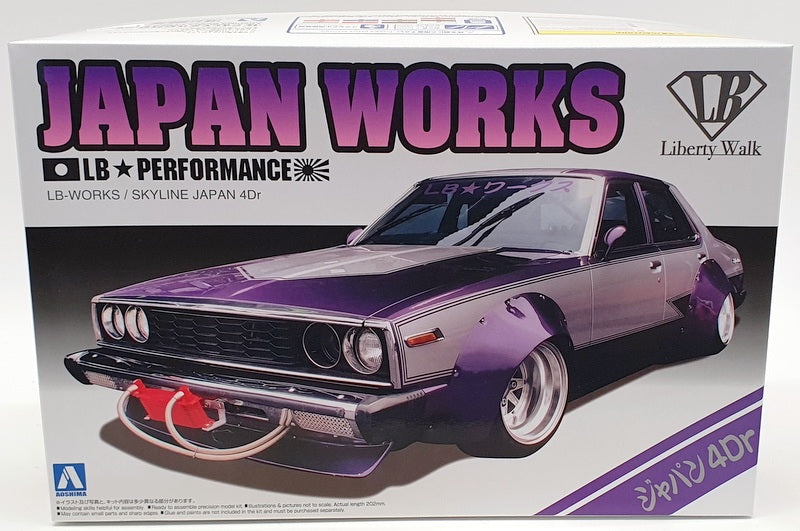 Aoshima 1/24 Scale Model Car Kit 09802 - Nissan Skyline Japan 4dr