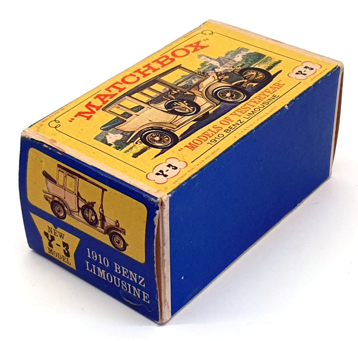 Matchbox Models Of Yesteryear Y-3 - 1910 Benz Limousine - Beige/Green