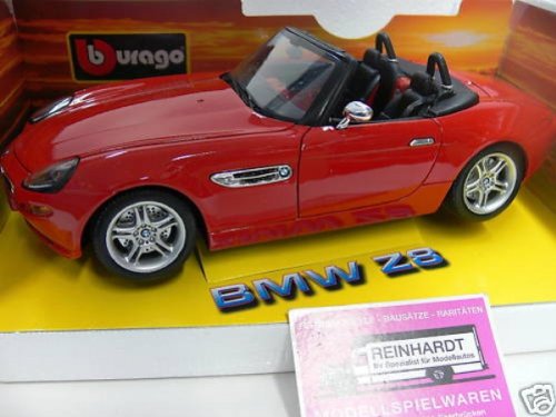 Burago 1/18 Scale Diecast 33772 BMW Z8 Red Roadster Model Car