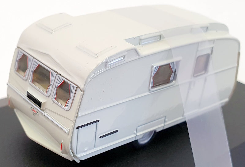 Oxford Diecast 1/76 Scale Model Caravan 76CC001 - Carlight Continental - Grey
