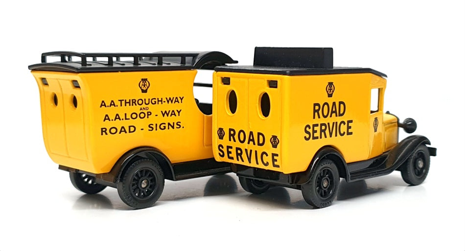 Lledo Appx 8cm Long Diecast AA2P - 2 Piece Van Set AA - Yellow