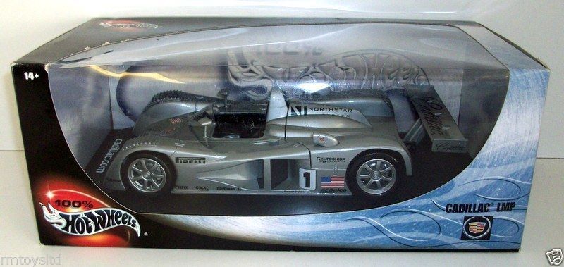 Hot Wheels 1/18 Cadillac LMP Argent - Modèle 29225, état Proche Du Neuf
