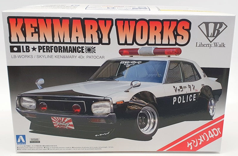 Aoshima 1/24 Scale Model Car Kit 10686 - Nissan Skyline Ken & Mary Patrol Car