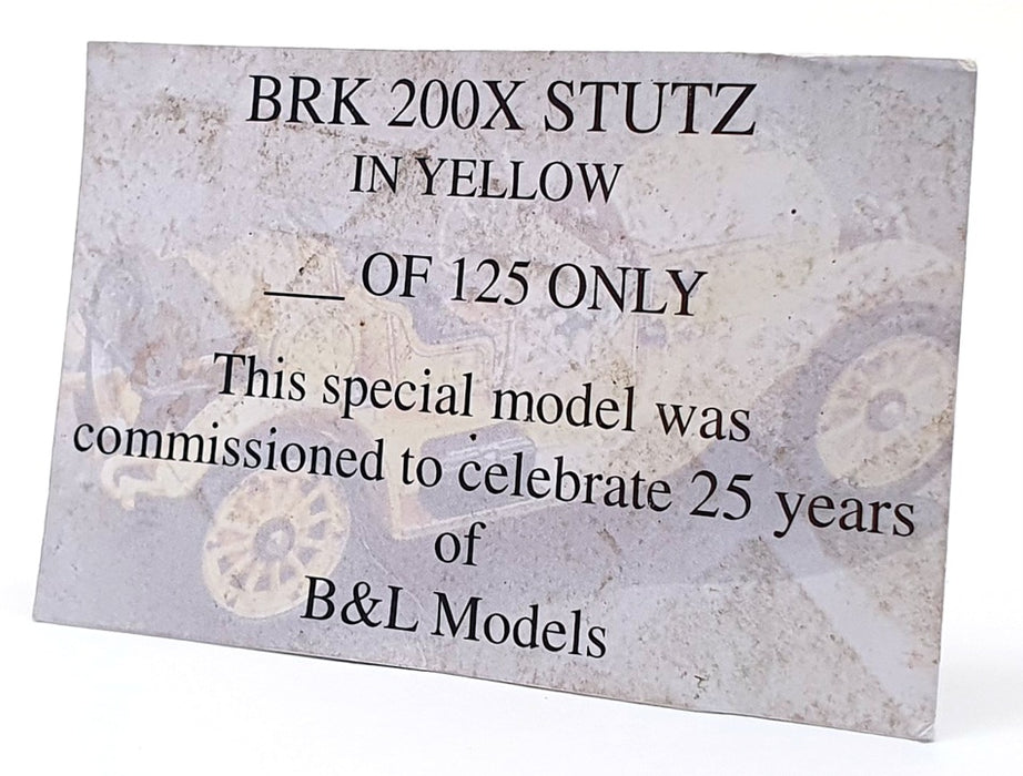 Brooklin 1/43 Scale BRK200X - 1933 Stutz DV-32 Weyman Super Bearcat - 1 of 125