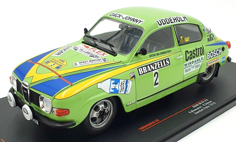 IXO 1/18 Scale 18RMC085B - SAAB 96 V4 #2 Winner Swedish Rally 1976 Blomqvist