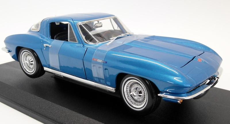 Maisto 1/18 Scale Diecast 31640 1965 Chevrolet Corvette Stingray Metallic Blue