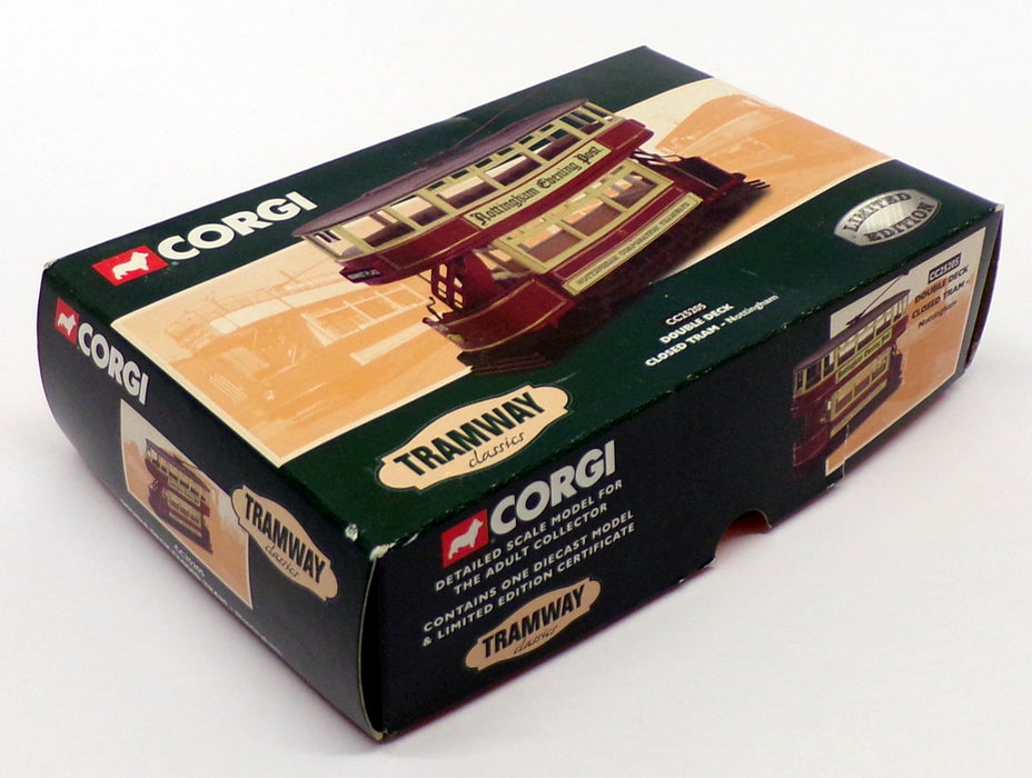 Corgi Appx 12cm Long Diecast CC25205 - Double Deck Closed Tram - Nottingham