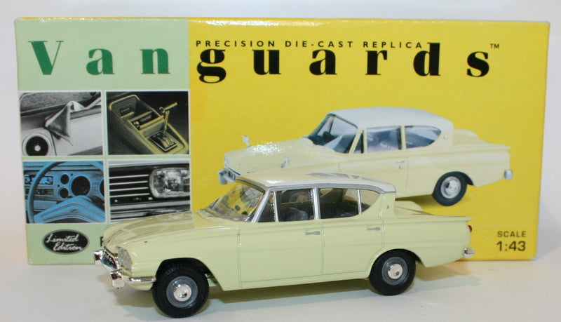 Vanguards 1/43 Scale Diecast VA35003 - Ford Classic - Yellow / White