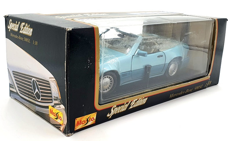 Maisto 1/18 Scale Diecast - 31801 Mercedes Benz 500SL 1989 - Turquoise